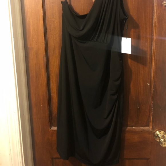 Jeweled one shoulder Calvin Klein dress - Picture 2 of 6